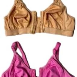 Women Cotton Full Coverage Non Padded Bra | Front Open Bra for Women | Wing Girls Non Paded Full Covrage Front Hook Bra (1035_Pack of 2)-2