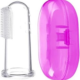 Baby Bucket Baby Silicone Finger Toothbrush/Tongue Cleaner with Case– [Pink]-image-54
