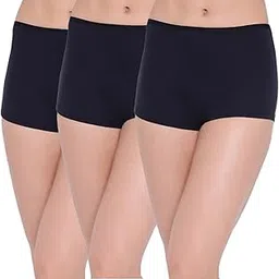arla apparel Women's Cotton Underwear Boxer Shorts Daily Use Panties | Underskirt Boyshorts Knicker for Girls - Black-picture-32