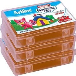 Artline Modelling Clay of 150 GMS (Brown Colour - 3 Box) | Child Safe & Suitable for Kids (3+)-image-9