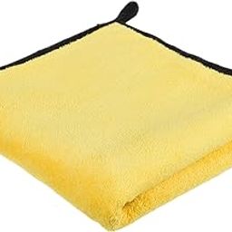 Kuber Industries Cleaning Towel | Reusable Cleaning Cloths for Kitchen | Duster Towel for Home Cleaning | 400 GSM Cleaning Cloth Towel with Hanging Loop | 40x40 | Yellow-image-25