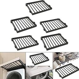 UJEAVETTE Laundry Drying Rack Multipurpose Aluminum Alloy Washing Machine Trouser Rack 49x56cm-image-29