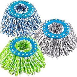 Primeway® Polyester Microfiber Spin Mop Replacement Mop Head Refills | 130 Grams each | Pack of 3 Pcs | Assorted-image-91