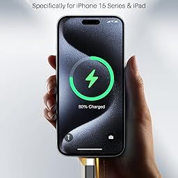 REDWIND [MFi Certified Lightning to USB C Adapter, Type-C Male to Lightning Female Connector for iPhone 16/15 Pro/Plus/Promax Model, Samung One Plus Pixel | Support 60W Fast Charging & Data Sync-26