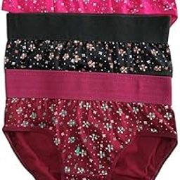 Printed Cotton Panties for Women & Girls,Mid-Waist Hipster Panty Inner Elastic | Kids/Teenagers Full Coverage Breathable Briefs, Underwear-image-118