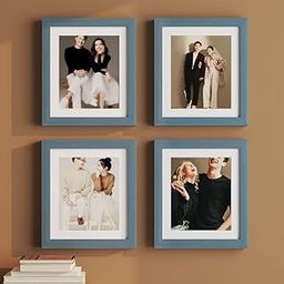 Art Street Set of 4 Individual Blue Wall Photo Frames Wall Decor, 4 Unit 8x10 inches-image-87