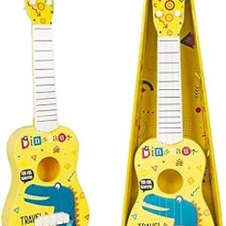 AK'S Venture 17 Inch Kids Guitar Toy – Musical Instrument for Kids with Strings | Dinosaur, Jungle Safari, Unicorn, Space Design | Educational Toy Gift for Boys & Girls 3+ | Pack of 1 (Yellow)-image-32