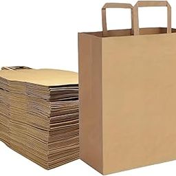 Aakriti Kraft Paper Gift Bags with Flat Handles - Brown 25 Pack, Extra Large (16" x 12" x 5") for Shopping, Home, Office, Retail & Merchandise-image-14