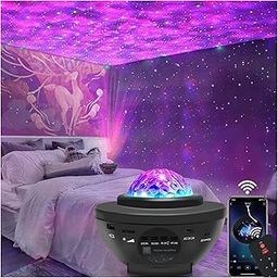 Star Projector Galaxy Light Projector with Remote Control & Bluetooth Music Speaker, Multiple Colors 360 Rotational Dynamic Projections Easeking Star Night Light Projector for Kids Adults Bedroom-picture-18