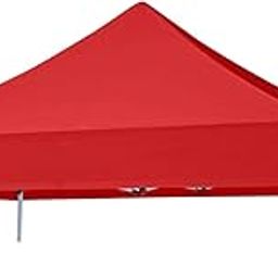 10x10 ft Gazebo Tent Top Fabric | Durable & Weather-Resistant Canopy for Outdoor Events (Red)-21