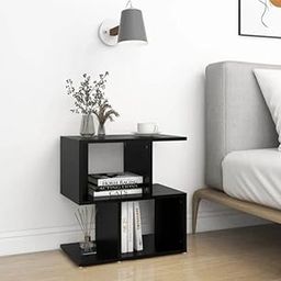 S/K End table, Bedside Table, DIY ( Do it Yourself )) Brown and Black Color Finish Engineered Wood Bedside Table (Finish Color - Black table-10