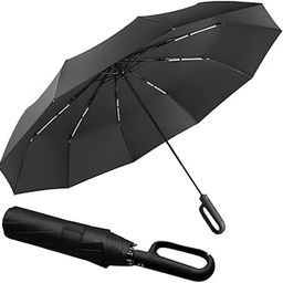 Extra Large Windproof Travel Folding Compact Golf 54‘’ Umbrella Automatic Open/Close,Lightweight Portable Parasol Outdoor,Sun/Rain,99 UV Protection,Perfect Carabiner Handle Design-picture-37