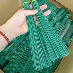 Kawai Homes 100 Pieces Green Floral Thick Wire 18 inch Extra Long Coated Wire Stem- Art & Craft Supplies Crochet Artificial Flower DIY Sticks Bouquet Making Craft Accessories (3 MM)-image-29