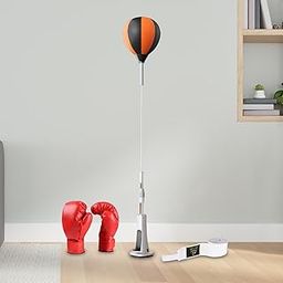 CALANDIS™ Boxing Reaction Ball Punch Practice with Stand for Workout Home Gym Exercise forAdults withGloves | Punching Bags | Training Equipment & Supplies | Boxing, Martial Arts & MMA-image-79