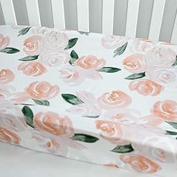 Baby Girls Boy Crib Bedding Changing Pad Cover Changing Table Pads (Blush Watercolor)-picture-24
