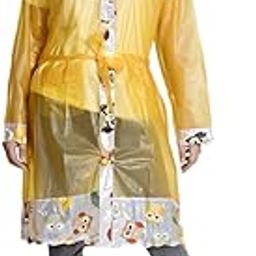Rainwear Fire N Ice PVC Short Raincoat for Women with Belt & Pockets | Transparent Knee-Length Waterproof Rain Coat with Printed Detail | Stylish Monsoon Wear-picture-11