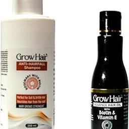 Grow Hair Advanced Hair Care Set | 2-Step Hair Growth Regime | Anti-Hairfall Shampoo (200 ml) & Advance Hair oil (100 ml)-image-67