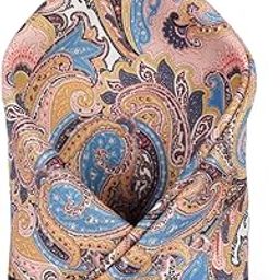Men Beige Print Party Pocket Square-image-3