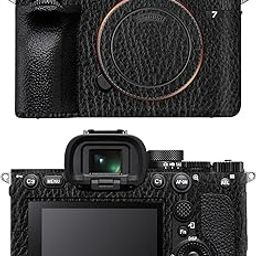 Capes India Camera Skin Cover Compatible with Sony A7 IV | Anti Scratch | Protective Film (Design - Black Leather)-25