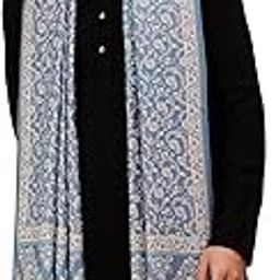 Men’s Jamawar Weave Warm and Soft Woolen Shawl/Stole with All Over Floral-image-0