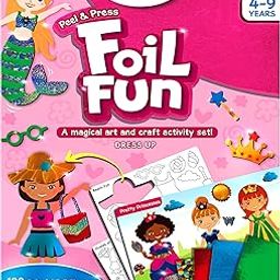 Skillmatics Foil Fun - Dress Up, No Mess Art for Kids, Craft Kits & Supplies, DIY Creative Activity, Travel Toys, Gifts for Girls & Boys Ages 4, 5, 6, 7, 8, 9, Travel Toys,Multicolor-31