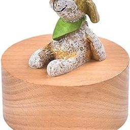 Music Box Swivel Base Creative DIY Crafts Clockwork Ornament Festival Gift Ball Dog | Educational | Music & Art-image-66