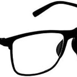 Black Transparent Rectangular Sunglasses Frame For Men & Women (Black-Clear, Large Size)-11