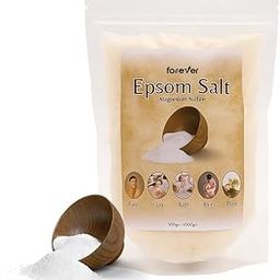 FORREVER Epsom Bath Salt Crystals - Natural Magnesium Sulphate for Relaxing Bath Soak | Relieves Aches, Pains & Stress | Skin Detox & Muscle Recovery | For Foot Spa, Tub & Body Soak (1kg)-image-71