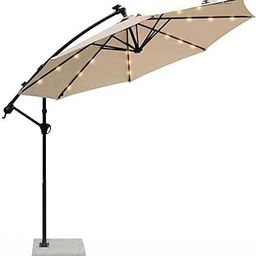Invezo Garden Umbrella LED Side Pole Round Outdoor Garden Umbrella (10ft diameter, Khaki) with 40 kgs Granite Stand - Patio outdoor/Big Size Outdoor Umbrella/Balcony Umbrella.-26