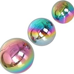 BCOATH 3pcs Polished Hollow Stainless Steel Garden Mirror Sphere Reflective Gazing Ball Decor for Outdoor Home Decoration-image-40
