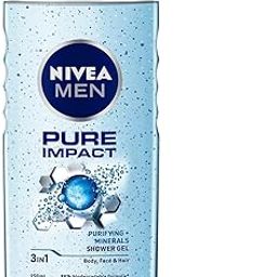 NIVEA MEN Pure Impact Shower Gel, 250ml, (Hair, Face & Body Wash)-51