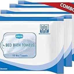 GINNI Hygiene Bed Bath Towel Big Wet Wipes For Adults, Patients & Baby Wet Wipes & Refreshing Sponge Bath (10 Pulls/Pack) (50 Wipes)-image-5