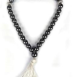 Reiki Crystal Products Natural Crystal Stone Hematite Tasbeeh for Muslim Prayer 33 Beads (Color : Silver)-image-12