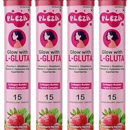 Pleza L-Glutathione Skin Glow Supplement with Hyaluronic Acid, Vit C & Superberries | Collagen Boost & Hydration | No Added Sugar | Delicious | 2 Months - Ultimate Result Pack | 60 Effervescent Tablets-image-20
