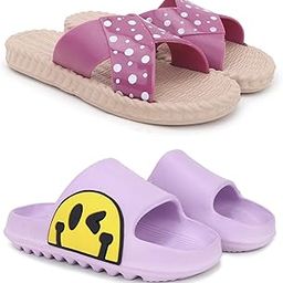 Combo Pack of 2 Slipper/Flip Flops/Slides/Clogs/Sandals for Women (Jute Vs Tatoo-Eyes)-image-1