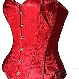 Royal Red Women's Overbust Steel Boned Corset-image-89