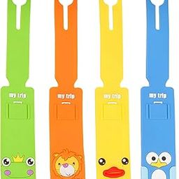 4 PCS Luggage Tags, Bag Tags for Luggage Travel, Easy Identification with Vibrant Animal Designs, Suitcase Accessories for Secure and Personalized Travel-image-5