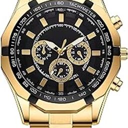 New Unique Trending Heavy Metal Design Men Analog Watch Collection Series-2025 Black-Gold Series-6 for Men()-picture-44