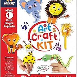 Webby DIY Finger Puppets Art and Craft Activity Kit | Hobby Kit | Decoration | School Projects | Craft Supply | Make 10 Cute Finger Puppet | Return Gift for Kids-picture-20