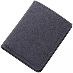 3xMen Canvas Wallet Short Money Bag Casual Style ID Card Bifold Black-40