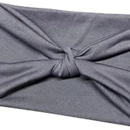 6xWomen's Wide Head Wrap Elastic Headband for Sports, Running, Yoga Gray-image-28