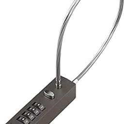 Steel Combination Lock for Luggage, Bags & Suitcases – Secure Travel Lock with Adjustable Cable (30 cm Steel Cable Combination Lock), Password Protected, Multi-Purpose Small Lock – Black-22