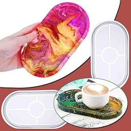 NEXTSTEP1 Resin Silicone Trinket Oval Tray Mold for DIY Handmade Plate Oval Capsule Trinket Tray Mould (20.5 X 10.3 cm) 1 PCS Pack-image-12