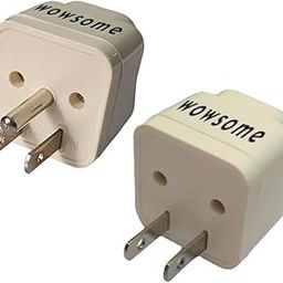 WOWSOME Universal Converter Plug for Travel India, UK, AUS. to USA, Japan, Canada, Philippines, Mexico - 10A - Pack of 2 - (Type A & Type-B Combo) White-11