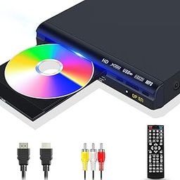 WONNIE HD DVD Player for TV, CD Players for Home with HD/AV/Coaxial Output &USB Input, Built in PAL/NTSC System, HDMI/AV Cable and Full Function Remote Control Included-28
