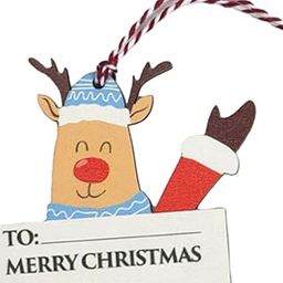 SAZ DEKOR Christmas Money Holder for Cash Creative Wooden Money Clip Unique Decoration Elk-image-22