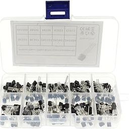 EXPORA Lot200 NPN PNP Power General Purpose Transistor Assortment in Storage Box-19