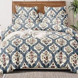 Laying Style™ Soft Glace Cotton King Size Duvet Cover II Razai Cover II Quilt Cover for Double Bed Size with Zipper (Dohars) 90x100 inch- Multicolor-image-34