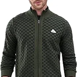 monte carlo Men’s Regular Fit Pullover | Mock Neck | Self Design | Zip Closure | Full Sleeve | Warm Winter Knitwear | Stylish Casual Sweater for Everyday Comfort-picture-17