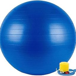 SHRISELL Unisex PVC Gym Ball for Exercise & Yoga – 65CM Anti-Burst Stability Ball with Foot Pump | Swiss Ball for Pregnancy, Birthing, Home Workout & Fitness Training (Multicolor)-18
